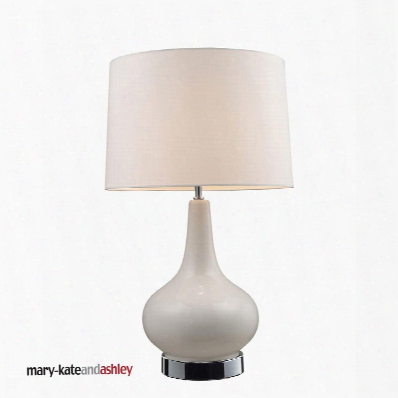 3935/1 Mary-kate And Ashley 27" Continuum White Table Lamp In