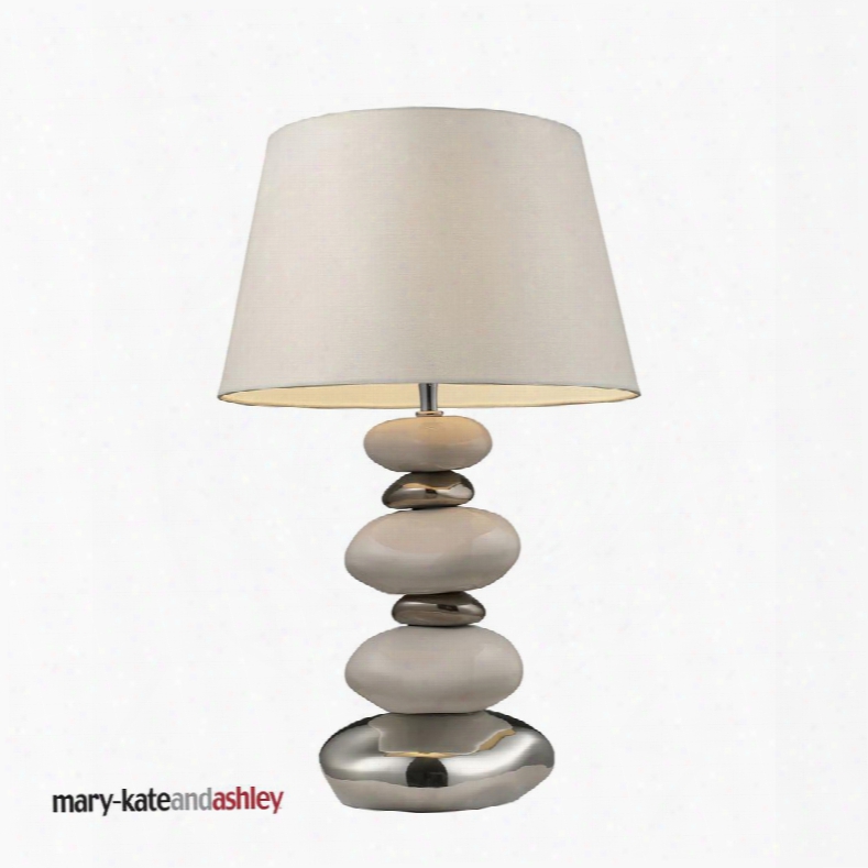 3948/1 Mary-kate And Ashley 23" Elemis Table Lamp In White And