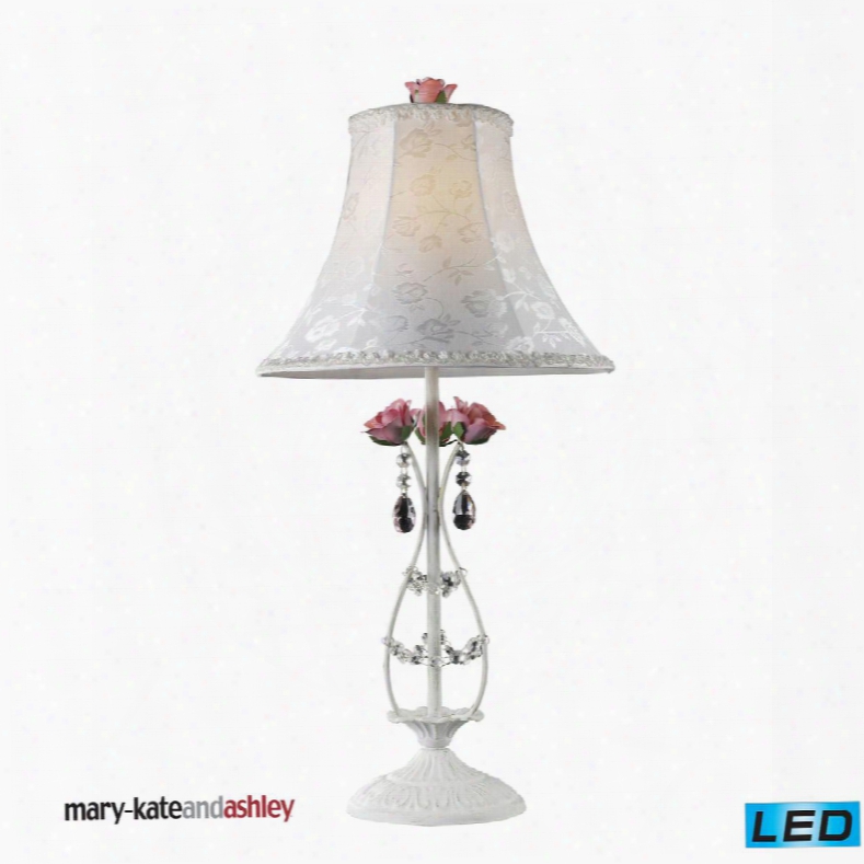 4051/1-led Mary-kate And Ashley Rosavita Led Table Lamp In White And