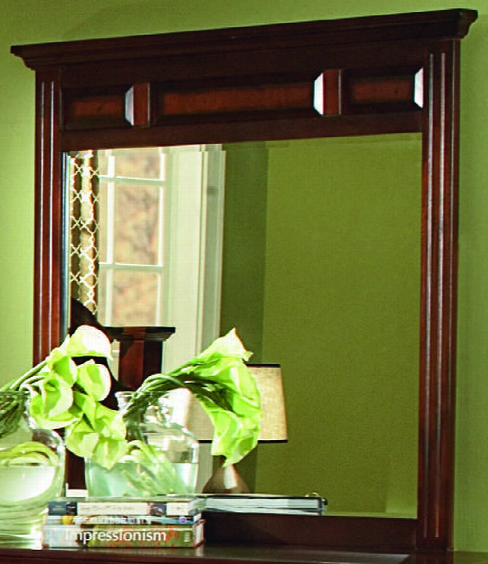 6740-060 Drayton Hall 46" X 44" Mirror With Fluted Pilasters Traditional Design Detailed Molding Poplar And Basswood Solids In