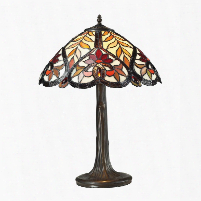 72080-1 Brimford Tiffany Glass Table Lamp In Tiffany