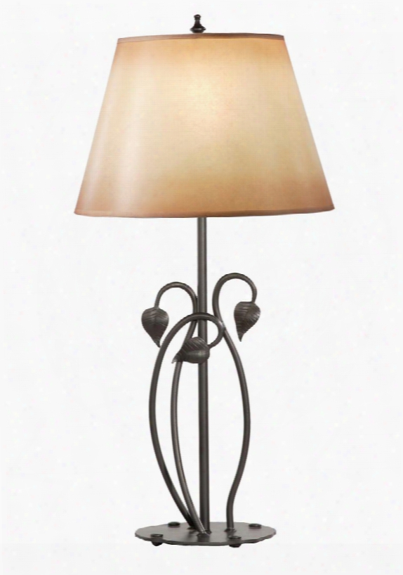 901-597 Ginger Leaf Table Lamp (amber Glow