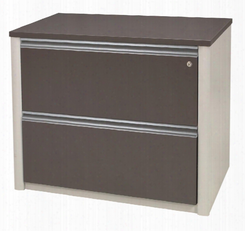 93636-1159 Connexion 36" Assembled Lateral File Including Two Drawers With Drawer Lock In Slate And