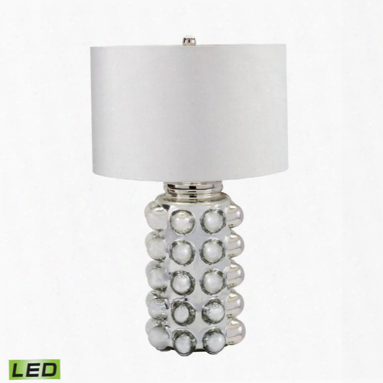 983-006-led Bubble Glass Led Table Lamp In Silver