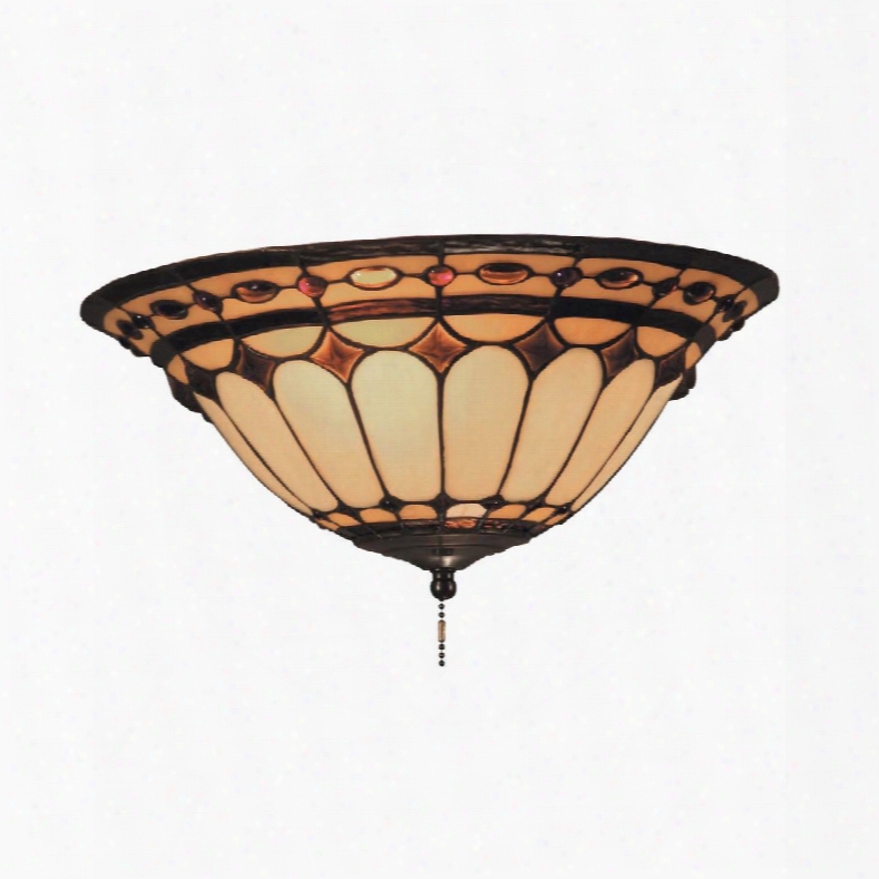 990-j Diamond Ring 2-light Fan Kit/ceiling Mount In Burnished