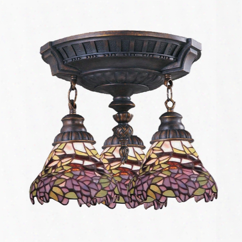 997-aw-28 Mix-n-match 3-light Semi Flush In Aged