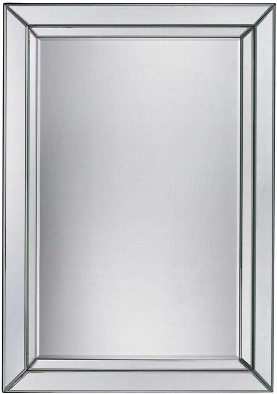 Arriba Collection Dm2034 39" X 28" Wall Mirror With Beveled Edges And Rectangle Shape In Clear