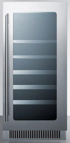 Cl15wbv 15" Beverage Center With 3 Ine Racks 2 Glass Shevles Low-e Glass Door Temperature Alarm And Led Lighting In Stainless