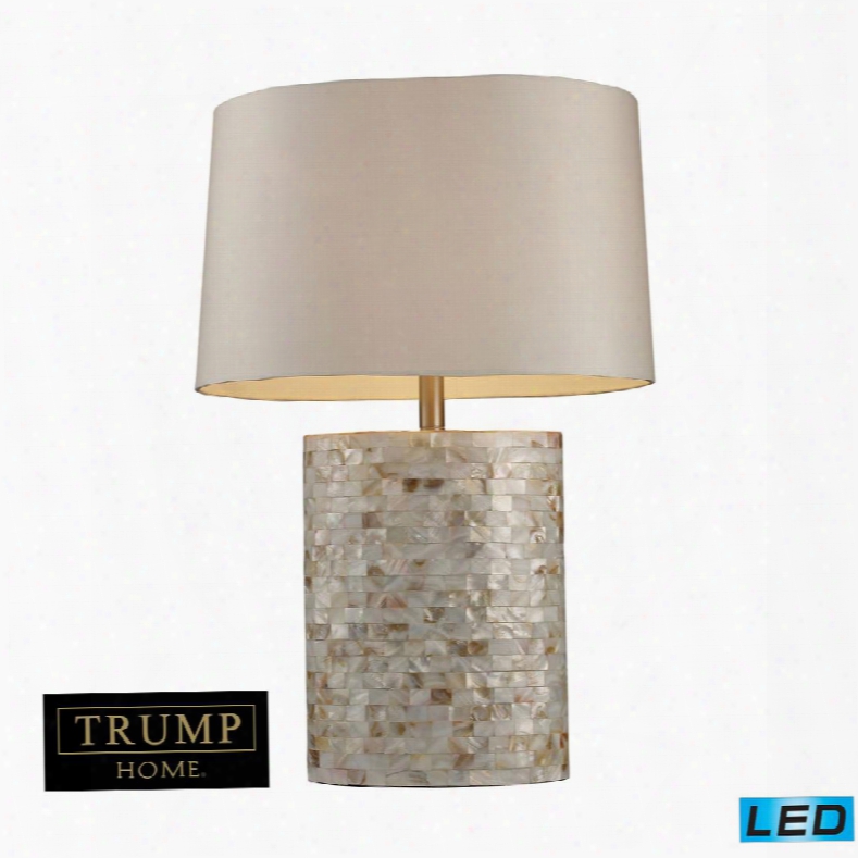 D1413-led Trump Home Sunny Isles Led Table Lamp In Genuine Mother Of