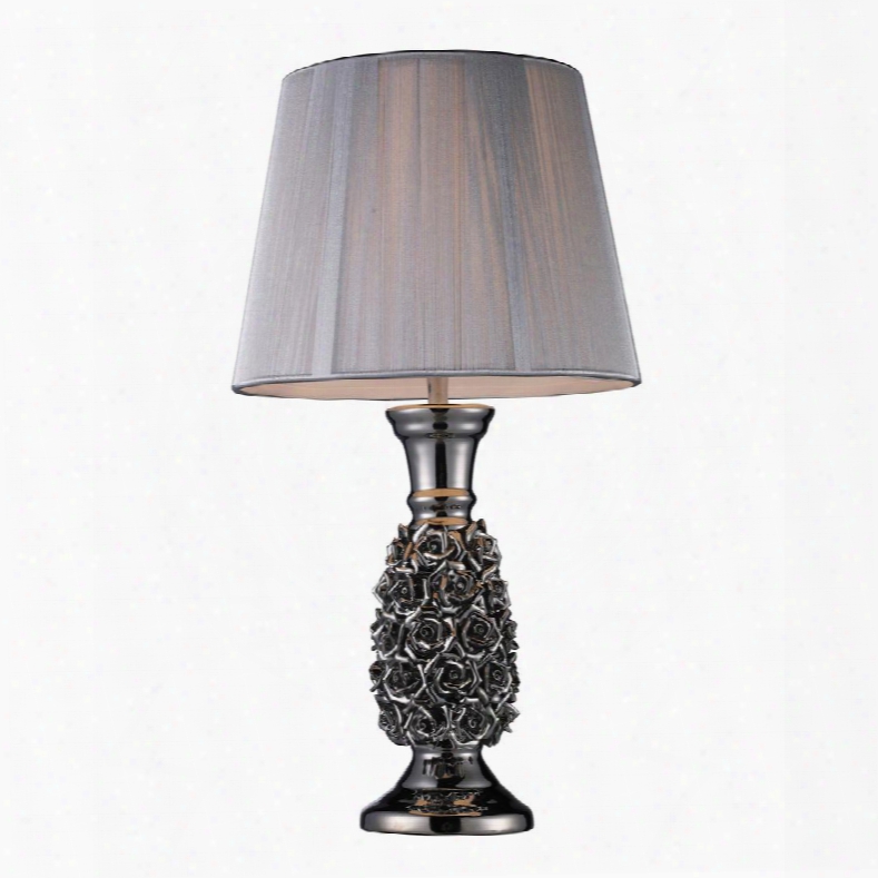 D1447 Roseto Table Lamp In Alisa Silveer With Silver String