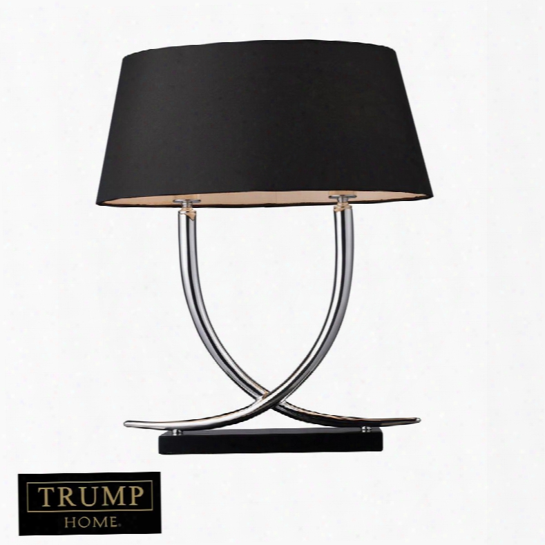 D1486 Trump Home Park East 2 Light Table Lamp In Chrome And