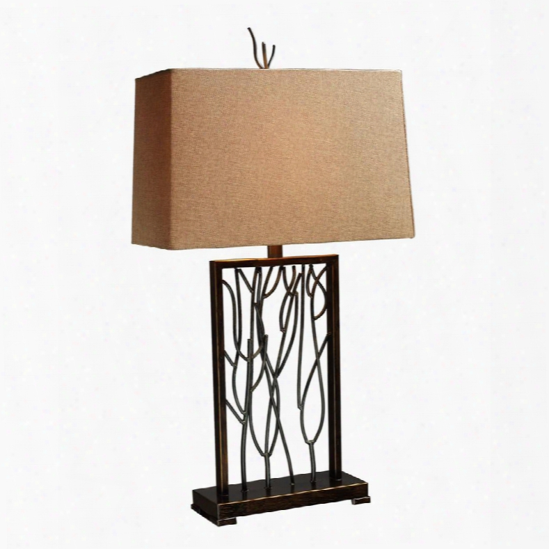 D1518 Belvior Park Table Lamp In Aria Bronze And