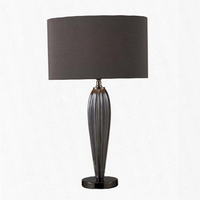 D1597 Carmichael Table Lamp In Steel Smoked Glass And Black