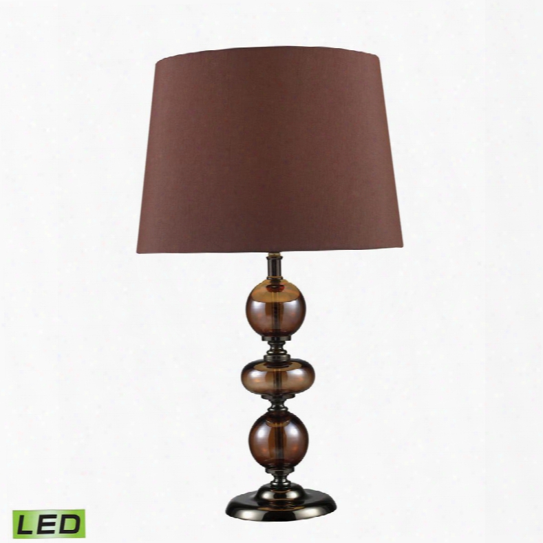 D1606-led Dravos Led Table Lamp In Bronze And Coffee Plating With Chocolate