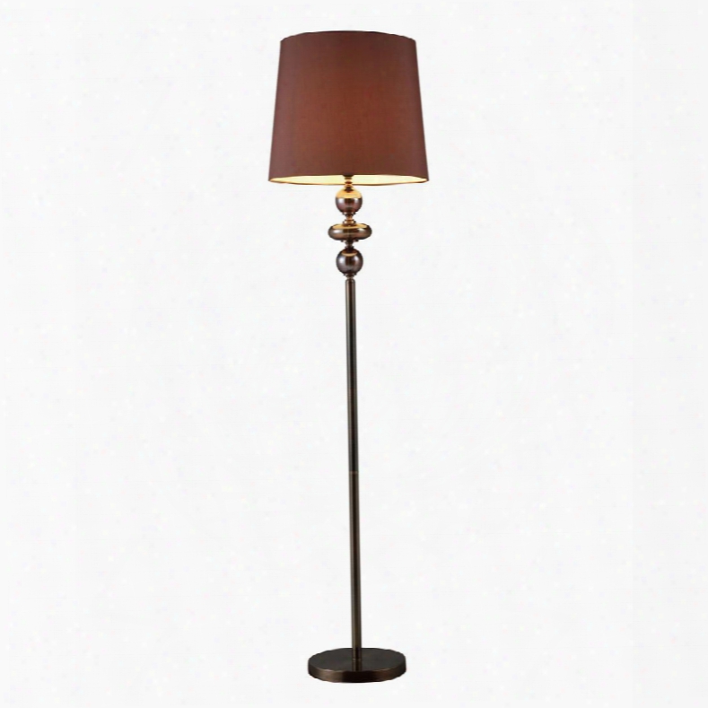 D1607 Dravos Glass Floor Lamp In Bronze And Coffee