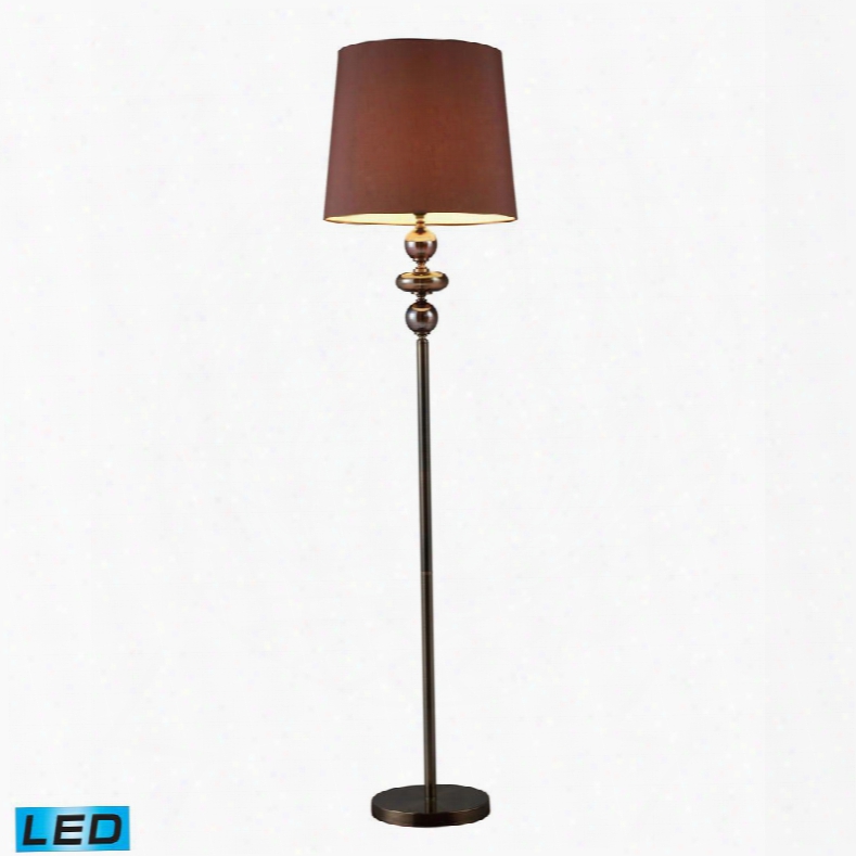 D1607-led Dravos Glass Led Floor Lamp In Bronze And Coffee