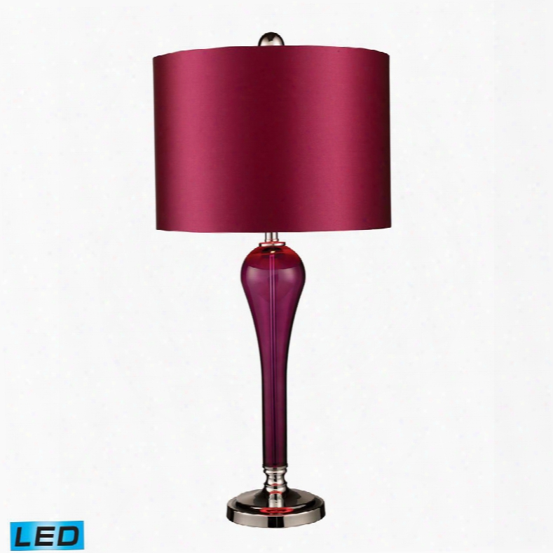 D1714-led Sparrow Led Table Lamp In Whipped Plum With Purple