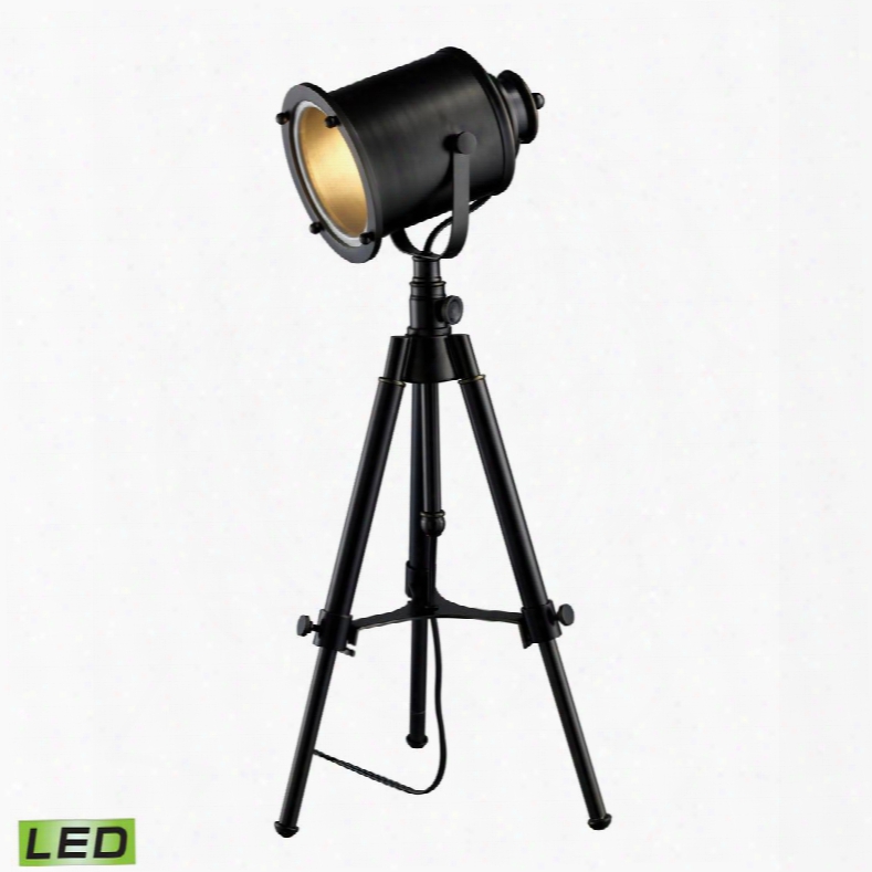 D1734-le Dethan Adjustable Tripod Led Table Lamp In Restoration