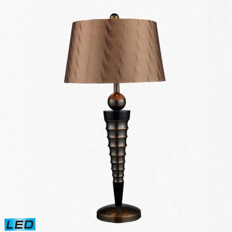 D1738-led Laurie Led Table Lamp In Dunbrook Finish With Bronze Tone-on-tone