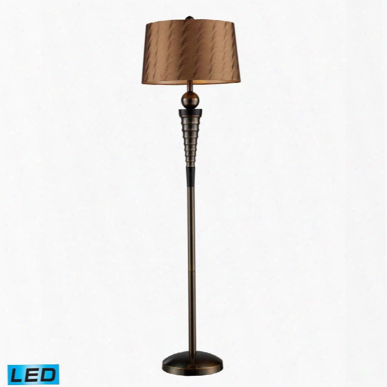 D1739-led Laurie Led Floor Lamp In Dunbrook Finish With Bronze Tone-on-tone