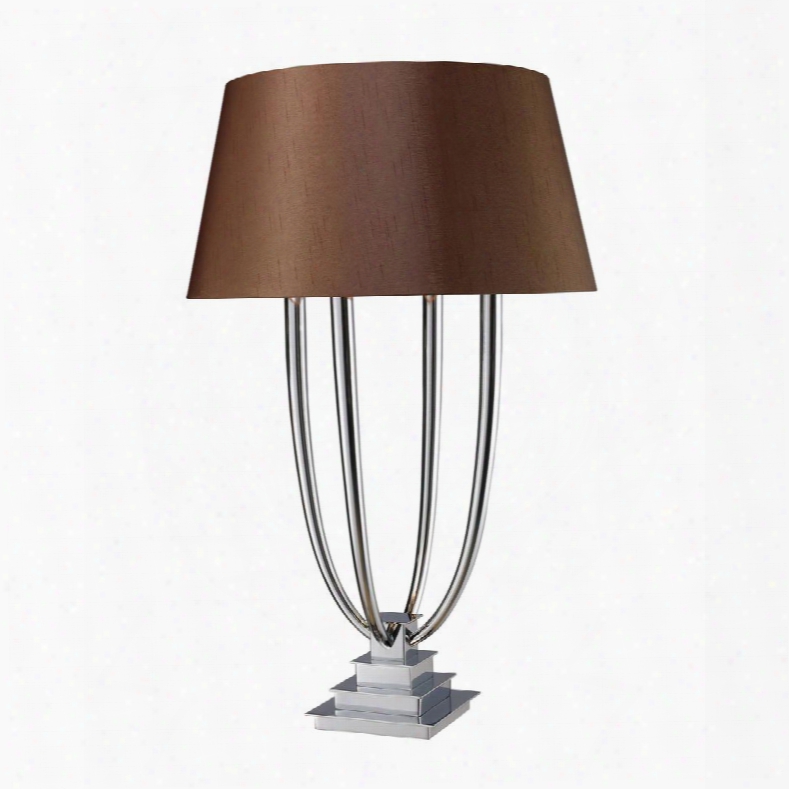 D1804 Harris 4 Light Table Lamp In Chrome With Chocolate