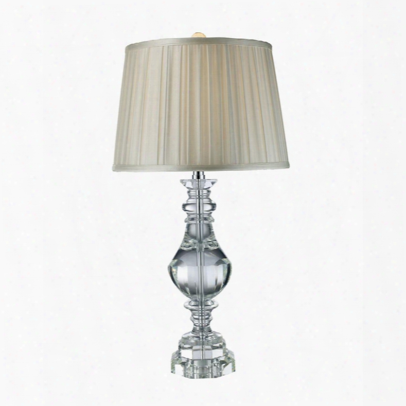 D1812 Dnaldson Table Lamp In Clear Crystal And Pure