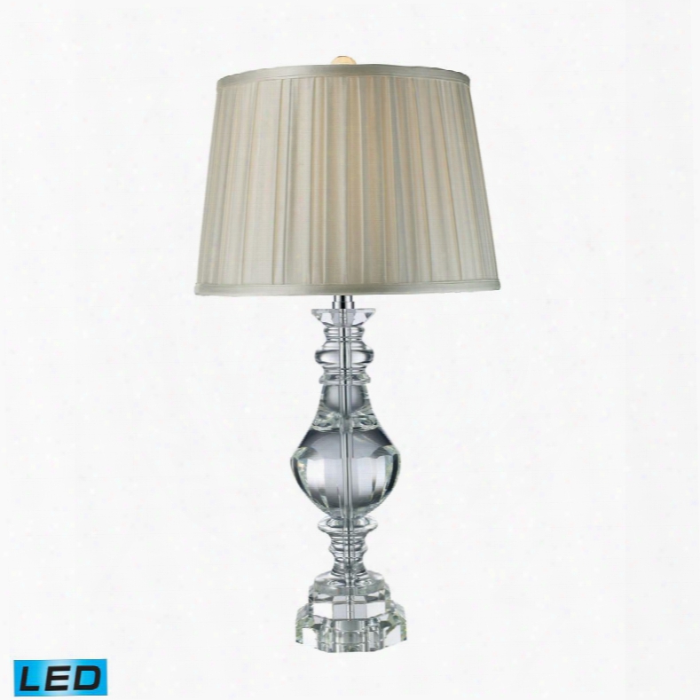 D1812-led Donaldson Led Table Lamp In Clear Crystal And Pure
