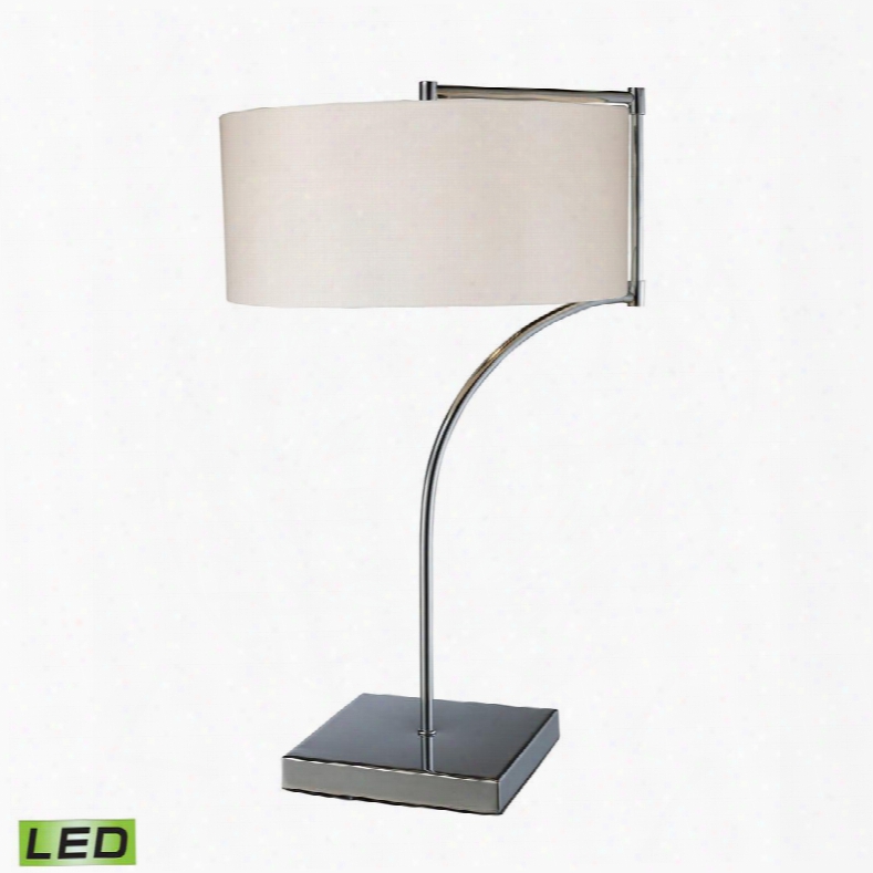 D1833-led Lancaster Led Table Lamp In Chrome With Milano Pure White