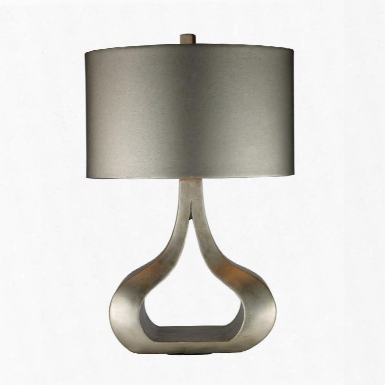 D1840 Carolna Table Lamp In Silver Leafwith Metallic Silver