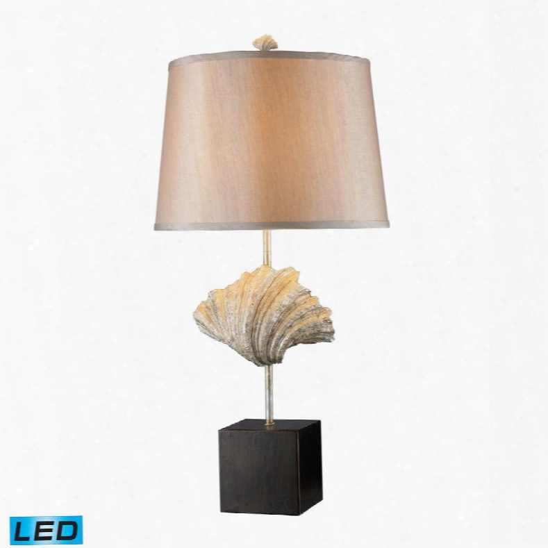 D1976-led Edgewater Led Table Lamp In Oyster Shell And Dark