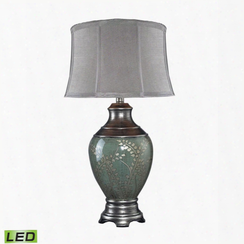 D2056-led Westvale Led Table Lamp In Handpainte D Pinery Green