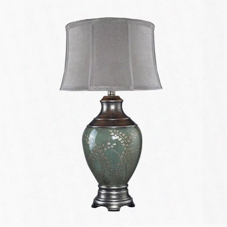 D2056 Westvale Table Lamp In Handpainted Pinery Green