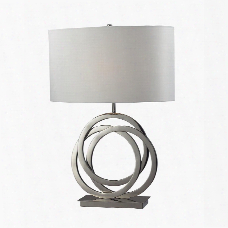 D2058 Trinity Table Lamp In Polished Nickel With Pure White