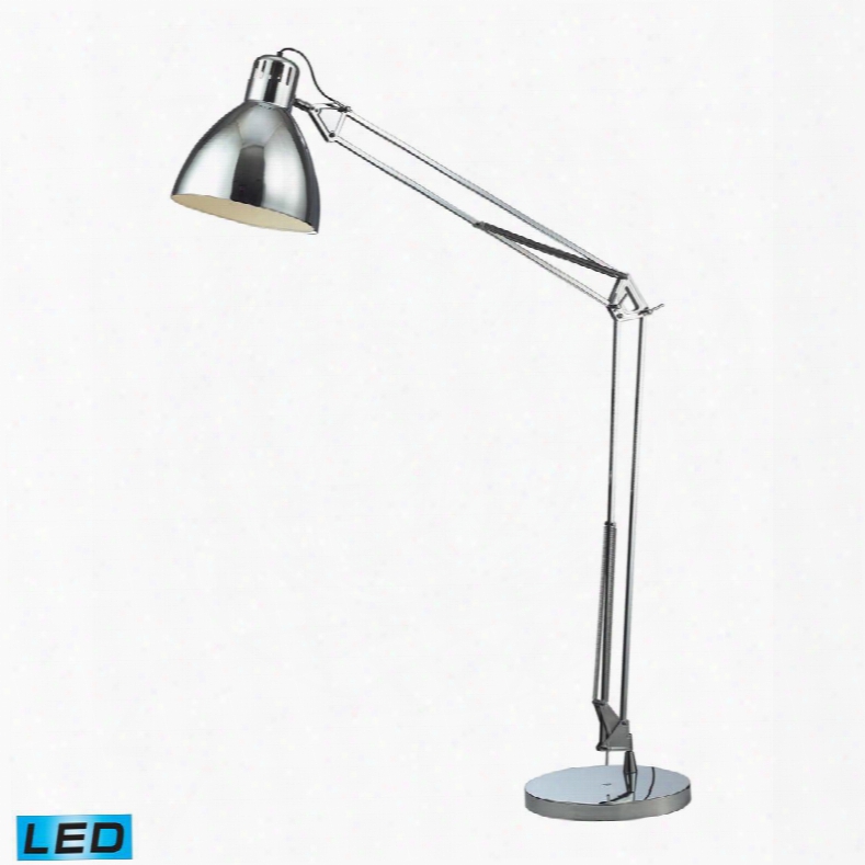 D2177-led Ingelside Led Floor Lamp In Chrome With Chrome