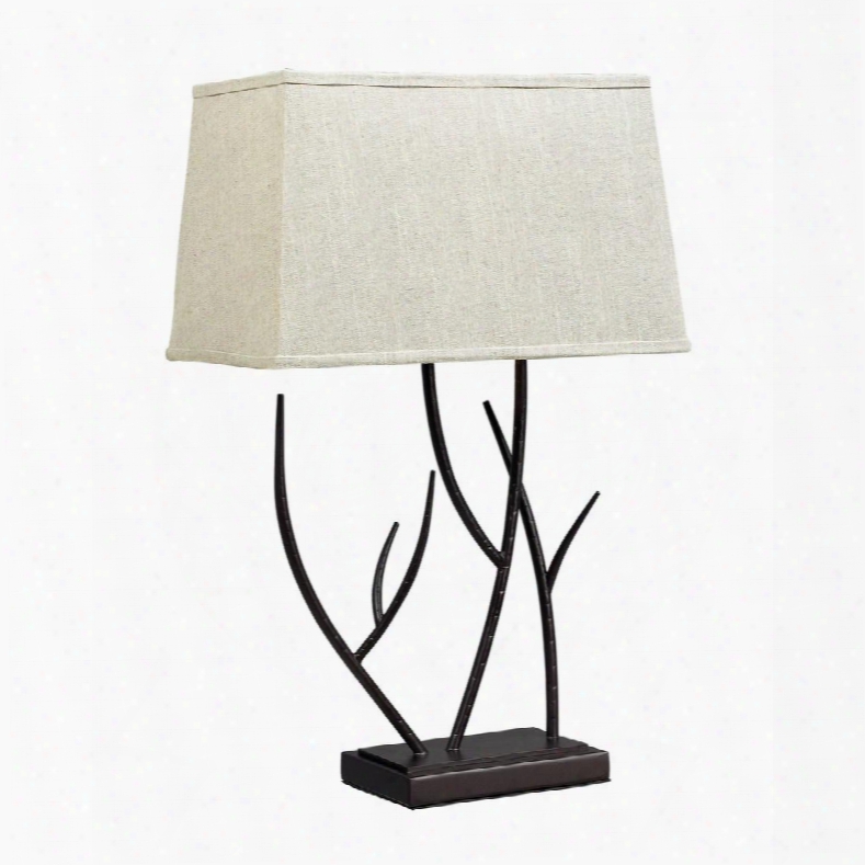 D2209 Winter Harbour Hammered Iron Table Lamp In