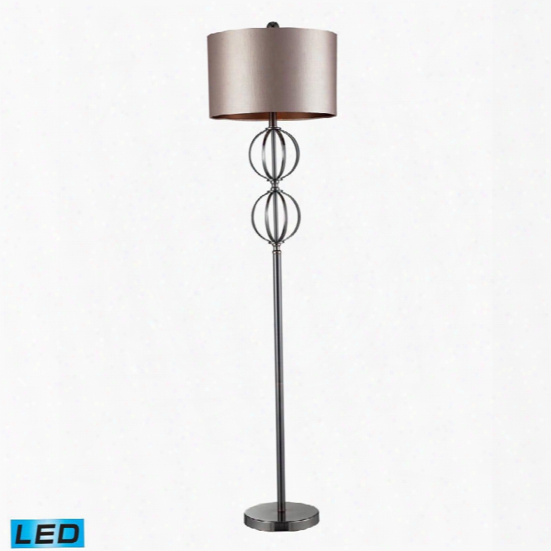 D2223-led Danforth Led Floor Lamp In Coffee Plating With Champagne