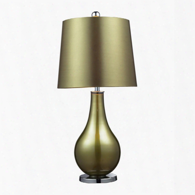 D2225 Dayton Table Lamp In Sigma Green And Polished