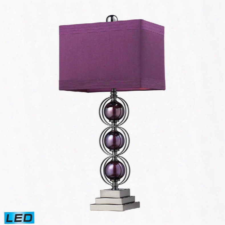 D2232-led Alva Contemporary Led Table Lamp In Black Nickel And
