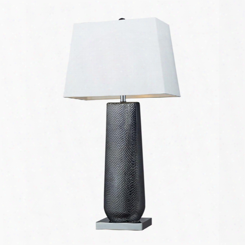 D2237 Milan Ceramic Table Lamp In Black Pearl And