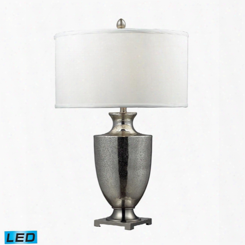 D2248w-led Langham Led Table Lamp In Antique Mercury Glass Andpooished