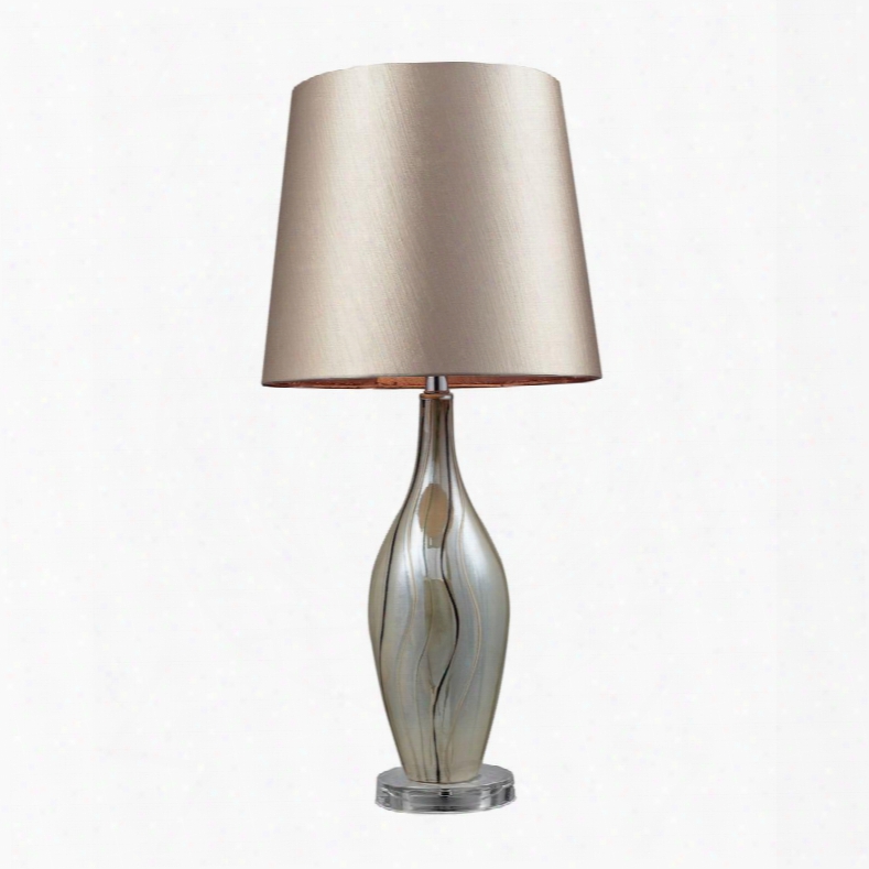 D2257 Etna Ceramic Table Lamp In Painted Ribbon Finish With Champagne