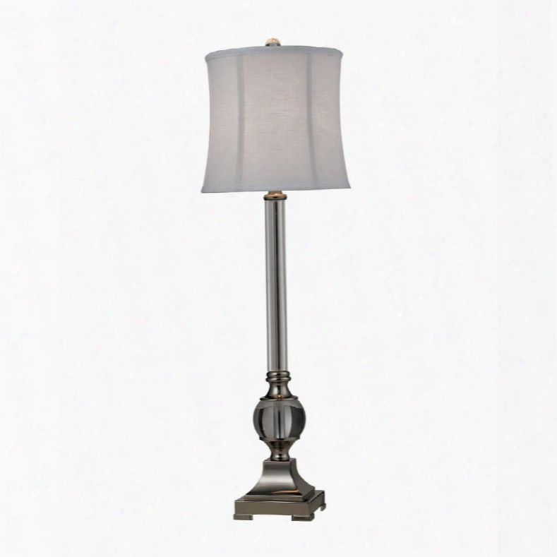 D2309 Corvallis Buffet Lamp In Polished Nickel And Clear