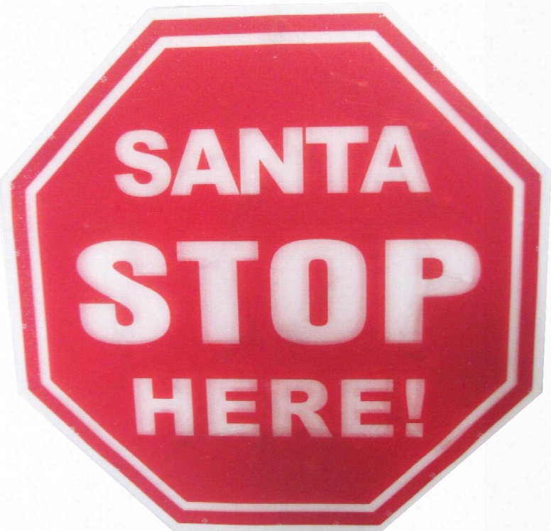 Dem152l 14 Santa Sign Hanging Decoration With Led