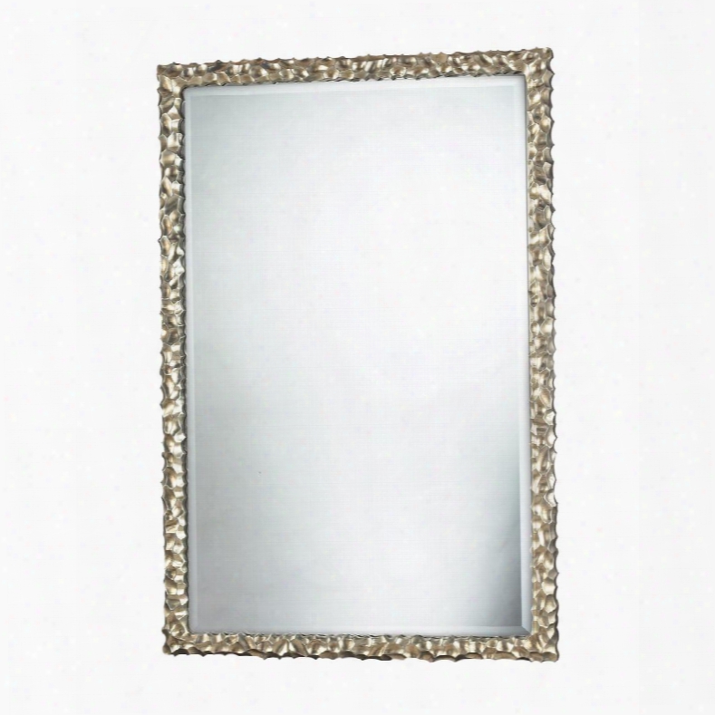 Emery Hill Collection Dm1997 45" X 30" Wall Mirror With Beveled Edges Rectangle Mirror And Composite Material In Silver Leaf