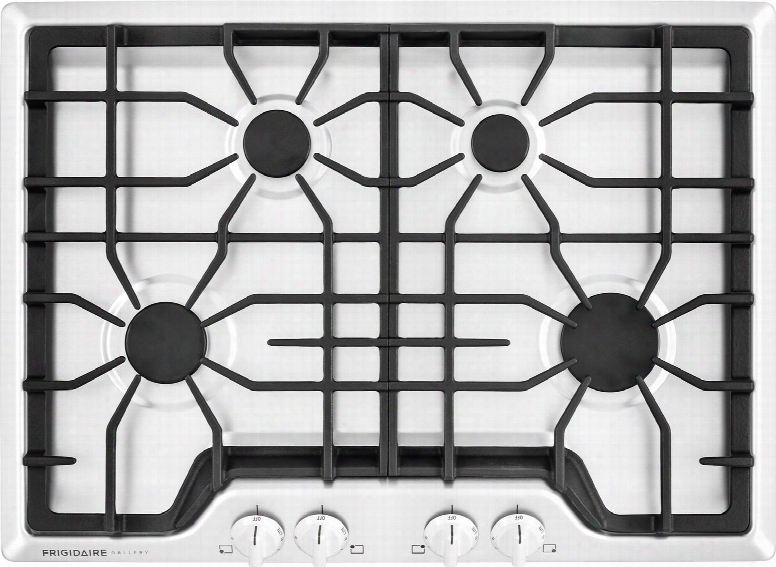 Fggc3045qw 30" Gas Cooktop With 5000-18 000 Btu 4 Sealed Burners Continuous Corner-to-corner Grates Spillsafe Cooktop Angled Front Controls And Electronic