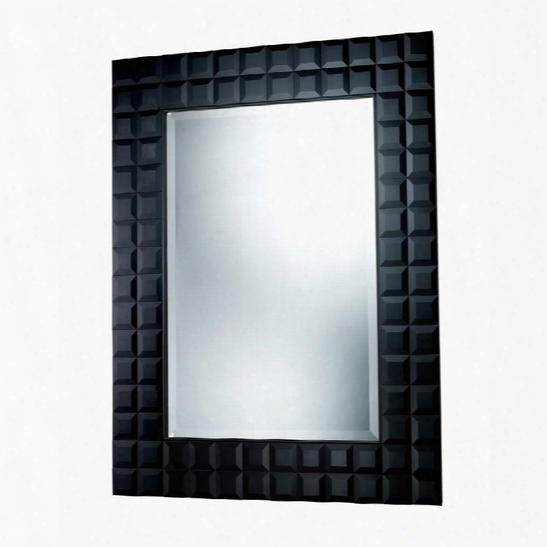 Helena Collection Dm1951 48" X 36" Wall Mirror With Beveled Edge Rectangle Shape And Glass Construction In Black