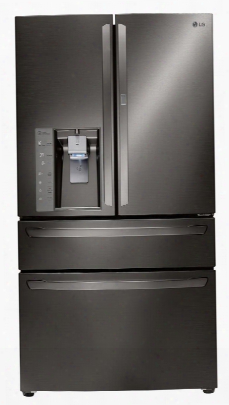 Lmxs30776d 36" Freestanding French Door Refrigerator With 30 Cu. Ft. Capacity Cystomchill Drawer Slim Spaceplus Ice System Premi Um Led Lights Multi-air