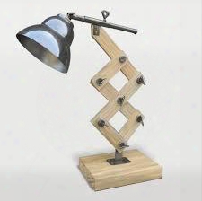 Lpt46 7 Curie Desk Lamp Table Lamp In Antique Silver Plated &