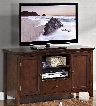 10-709-10 Terrace Entertainment Console with One Drawer One Shelf Two Doors Detailed Molding and Tapered Legs in