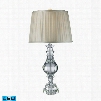 D1812-LED Donaldson LED Table Lamp In Clear Crystal And Pure